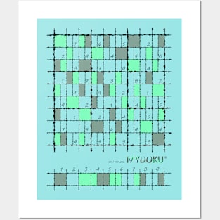 Mydoku_001_V001_002_F: Sudoku, Sudoku coloring, logic, logic puzzle, holiday puzzle, fun, away from screen Posters and Art